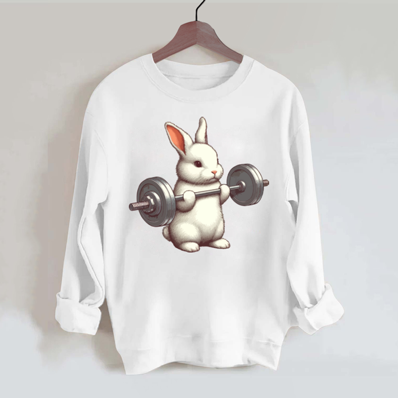 Weightlifting Rabbit Gym Sweatshirt-lovefitte