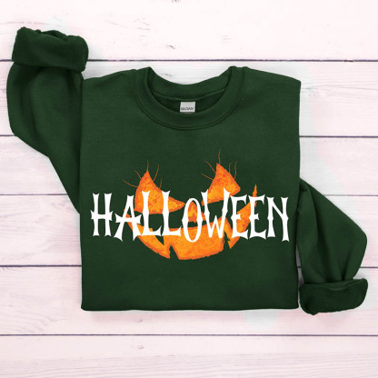 Halloween Pumpkin Face Sweatshirt