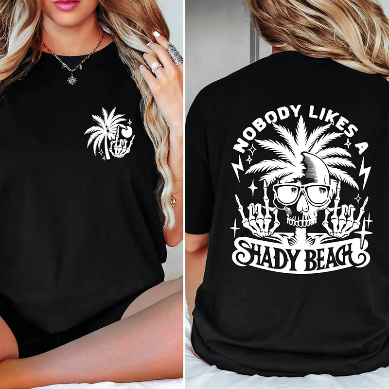 Beach Skeleton Beach Vibes Vacation T-Shirt-lovefitte