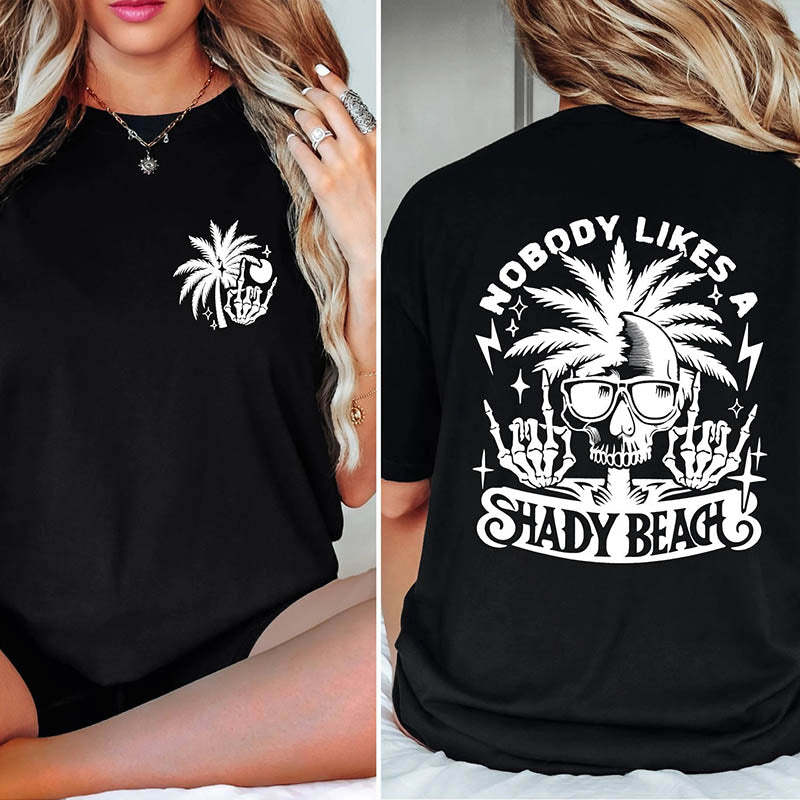 Beach Skeleton Beach Vibes Vacation T-Shirt-lovefitte
