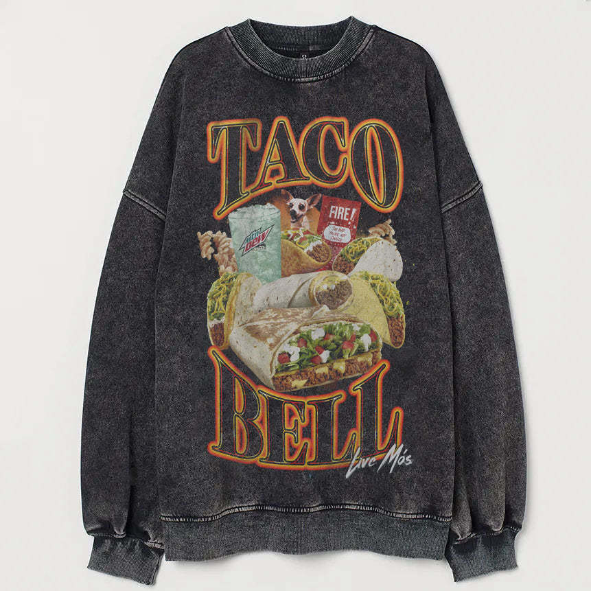 Vintage Taco Bell 90's Bootleg Sweatshirt/T-shirt-lovefitte