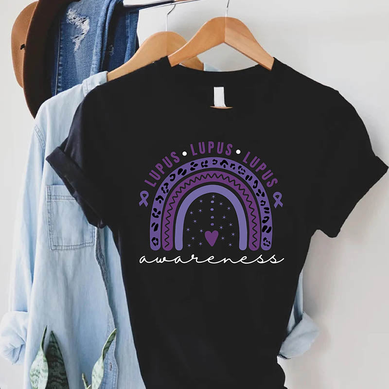 Lupus Awareness Rainbow T-Shirt-lovefitte