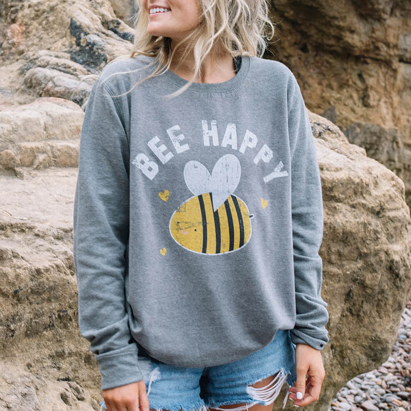 Bee Happy Sweatshirt-lovefitte