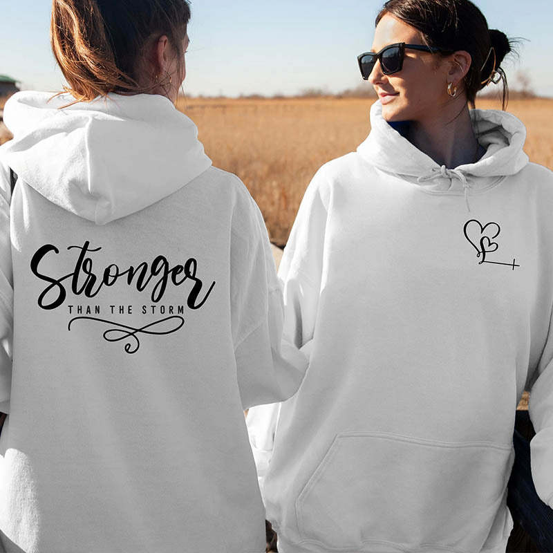 You Are Stronger Than the Storm Hoodie-lovefitte