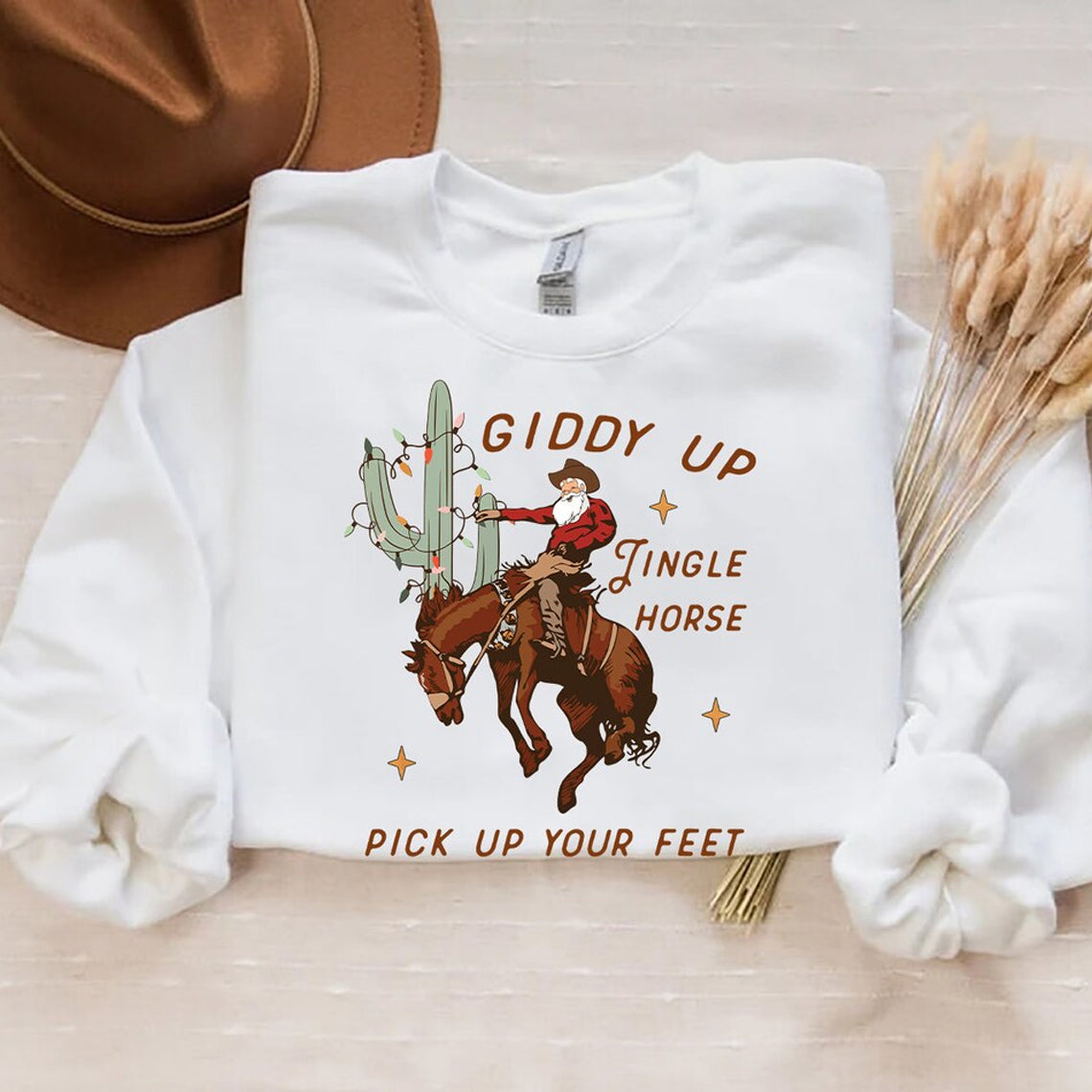 Giddy Up Jingle Horse Sweatshirt-lovefitte