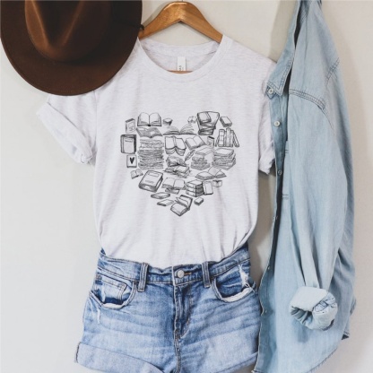 Book Heart Shirt