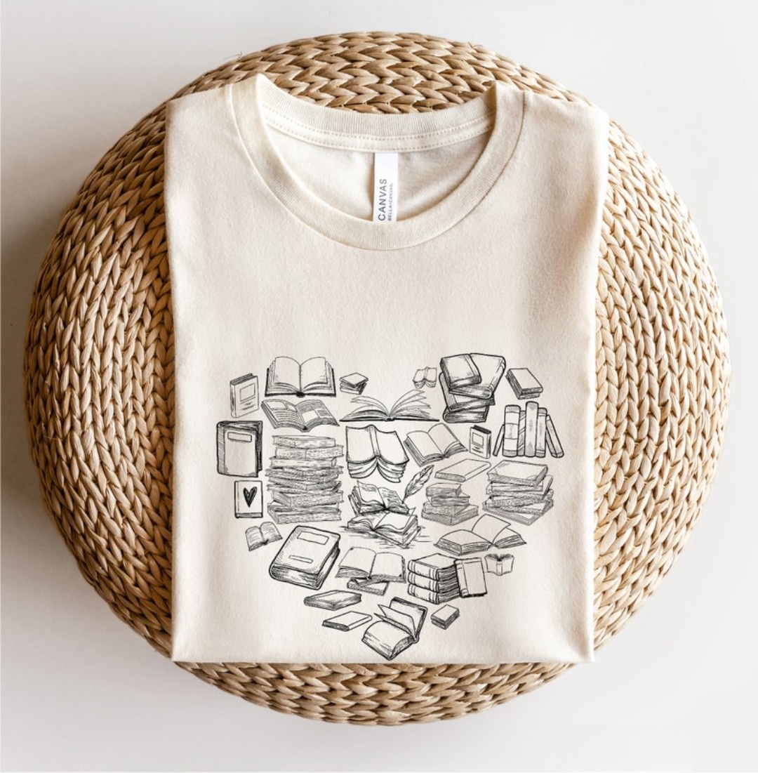 Book Heart Shirt