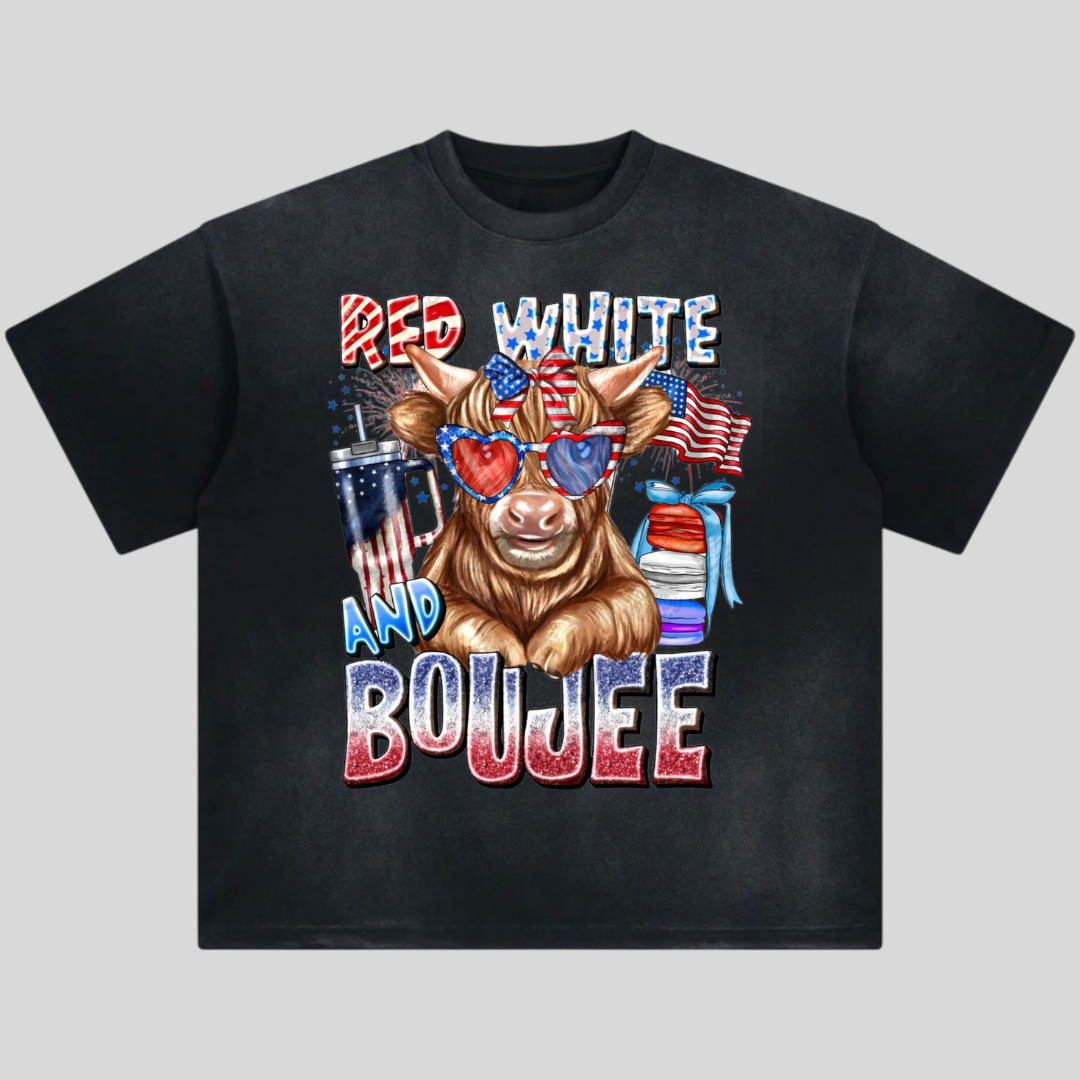 Patriotic Highland Cow Sweatshirt