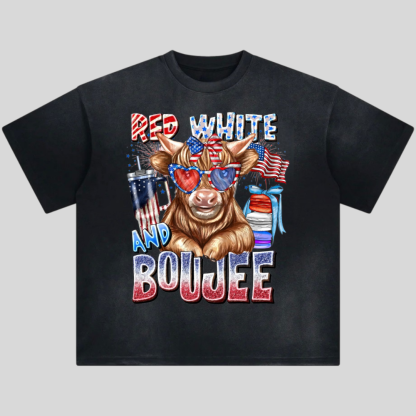 Patriotic Highland Cow Sweatshirt