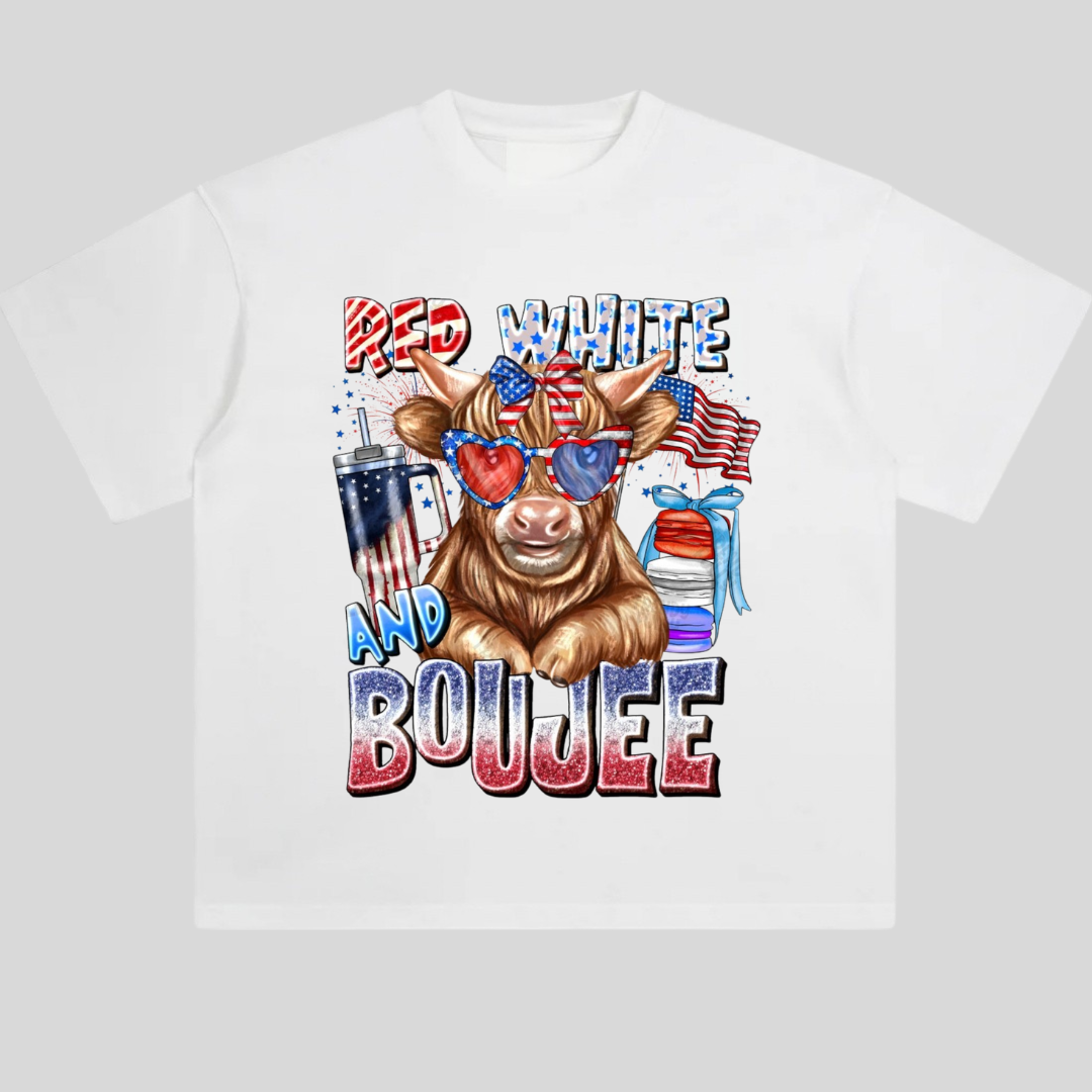 Patriotic Highland Cow Sweatshirt