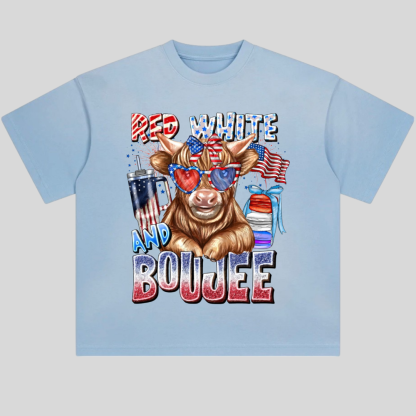 Patriotic Highland Cow Sweatshirt