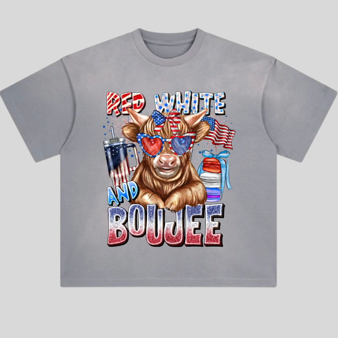 Patriotic Highland Cow Sweatshirt