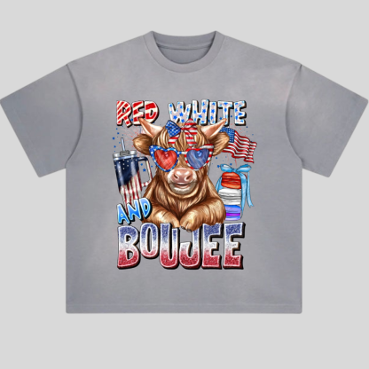 Patriotic Highland Cow Sweatshirt