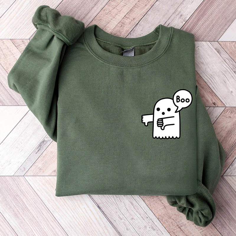 Boo Ghost Halloween Sweatshirt