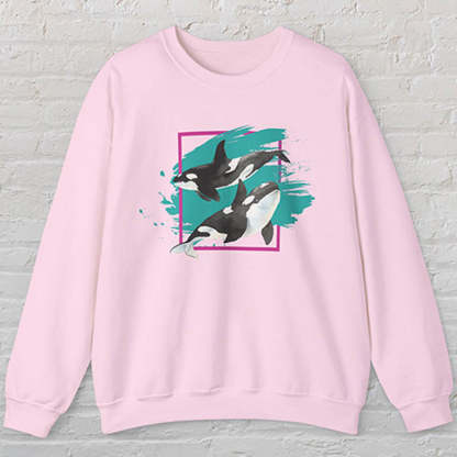 90s Orca Whale  Ocean Conservation Sweatshirt-lovefitte