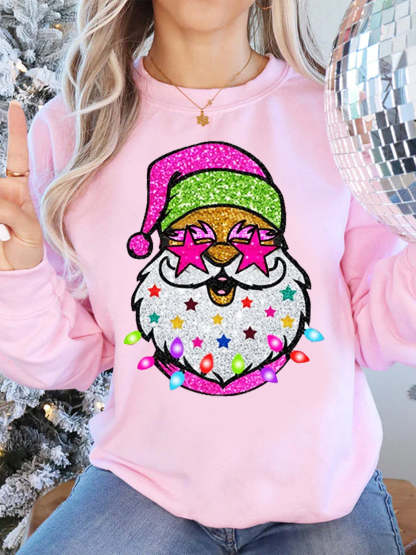 Santa with Sunglasses Sweatshirts-lovefitte
