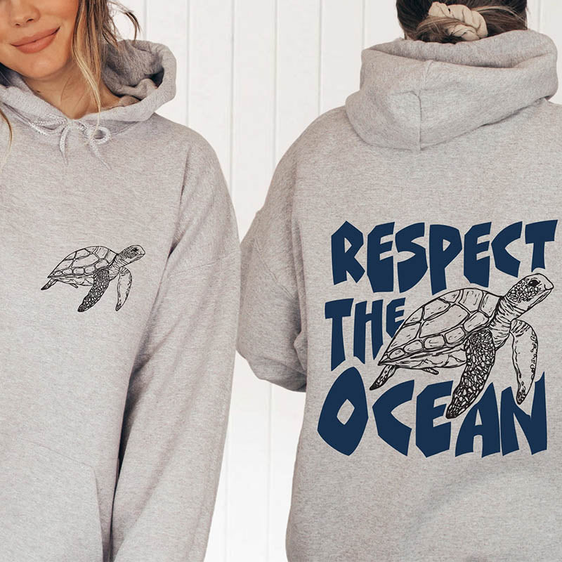 Respect The Ocean Turtles Sweatshirt-lovefitte