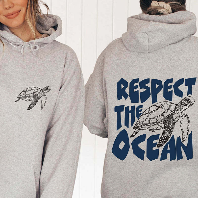 Respect The Ocean Turtles Sweatshirt-lovefitte