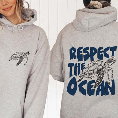 Respect The Ocean Turtles Sweatshirt-lovefitte