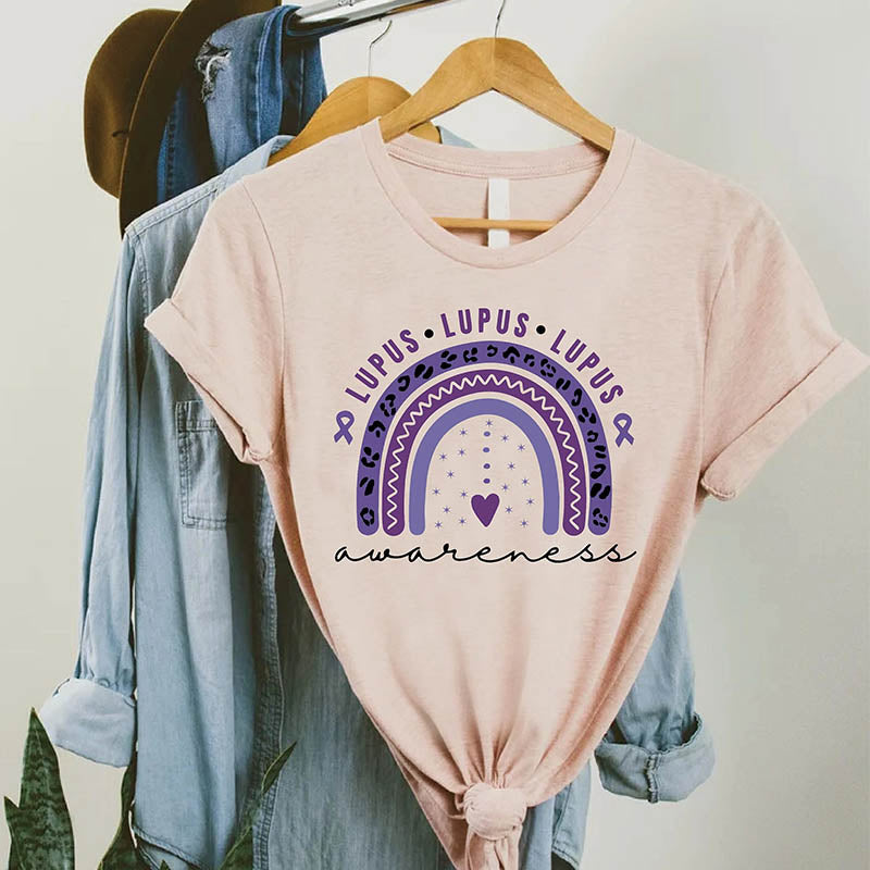 Lupus Awareness Rainbow T-Shirt-lovefitte