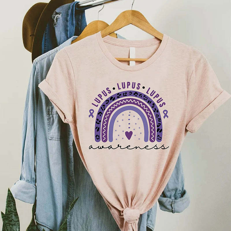 Lupus Awareness Rainbow T-Shirt-lovefitte