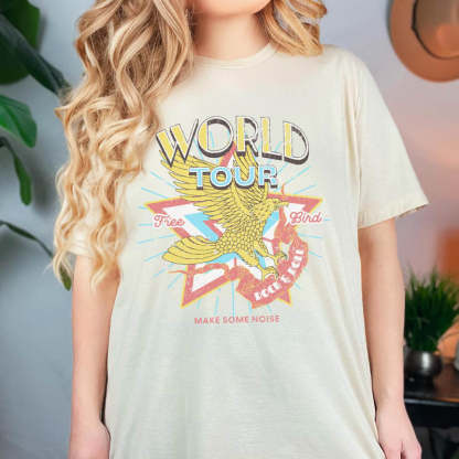 Old School Band Eagle T-Shirt-lovefitte