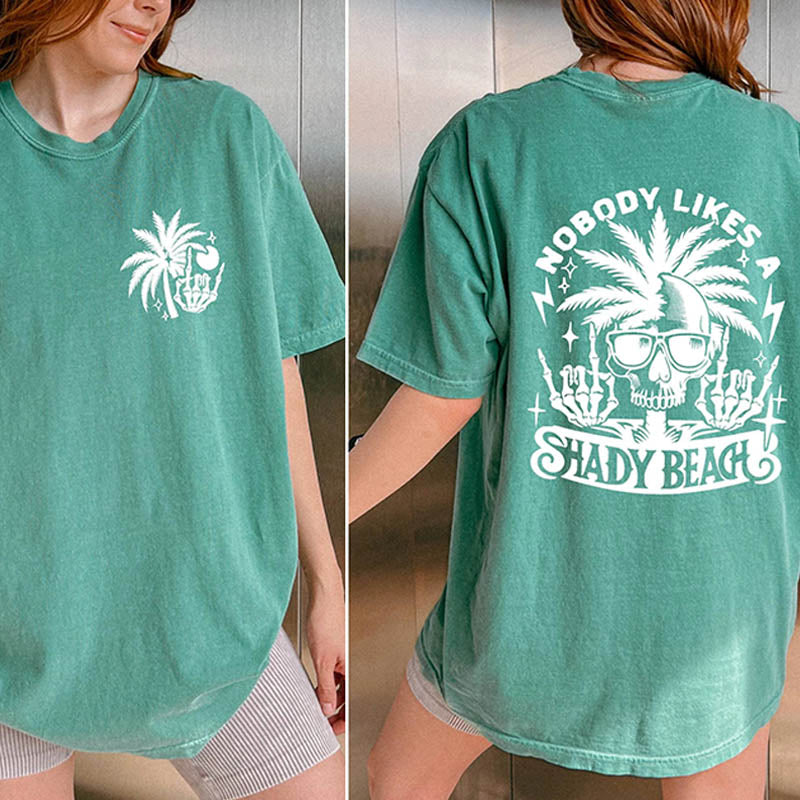 Beach Skeleton Beach Vibes Vacation T-Shirt-lovefitte