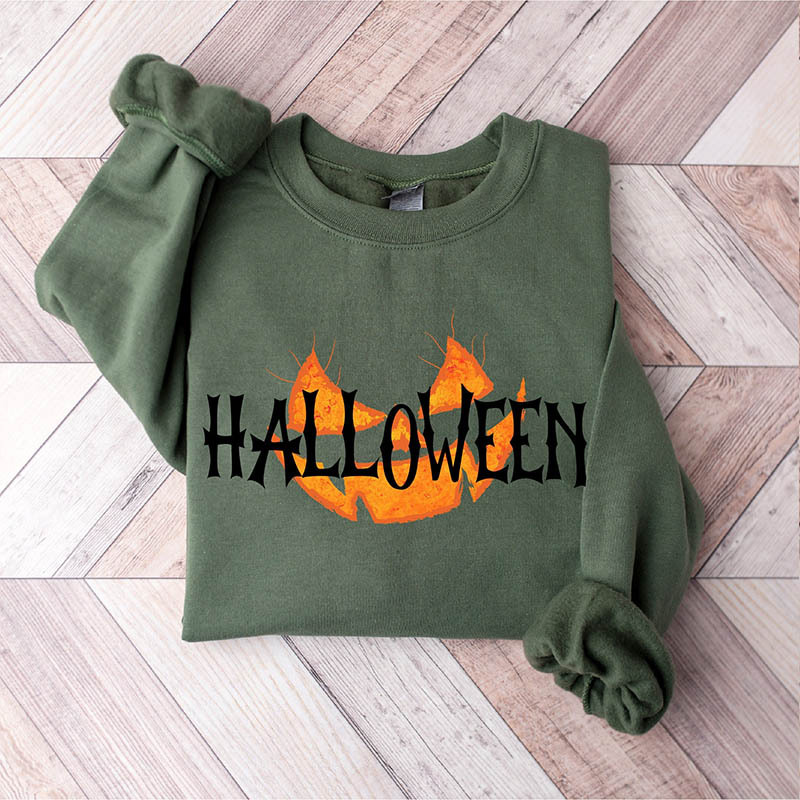 Halloween Pumpkin Face Sweatshirt