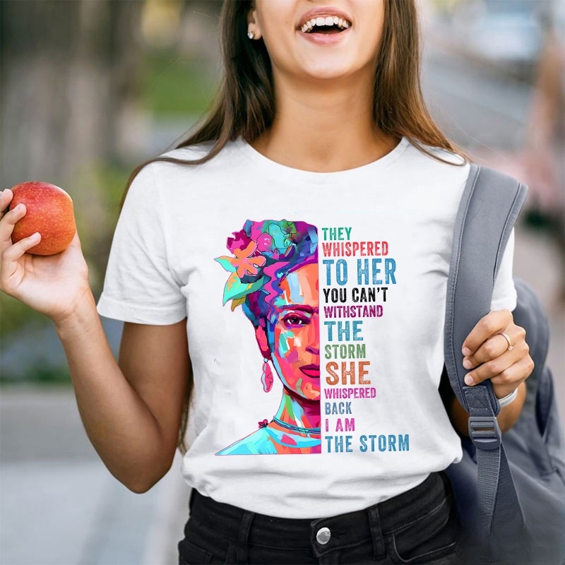 They Whispered To Her You Can't Withstand The Storm Teacher T-Shirt