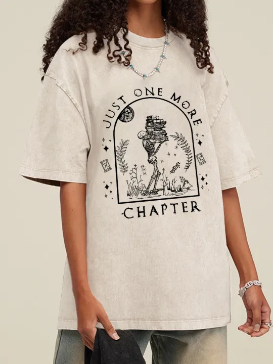 Vintage Just One More Chapter Novel Washed T-Shirt