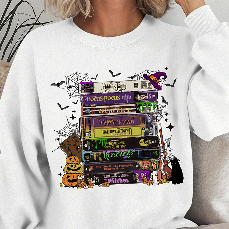 Vintage Halloween VHS Movies Sweatshirt