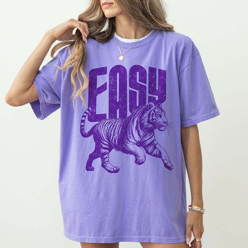 Funny Retro Tiger Summer T-Shirt-lovefitte