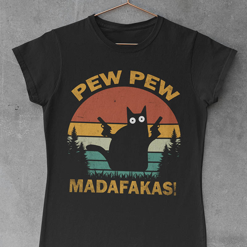 Funny Crazy Cat T-Shirt-lovefitte