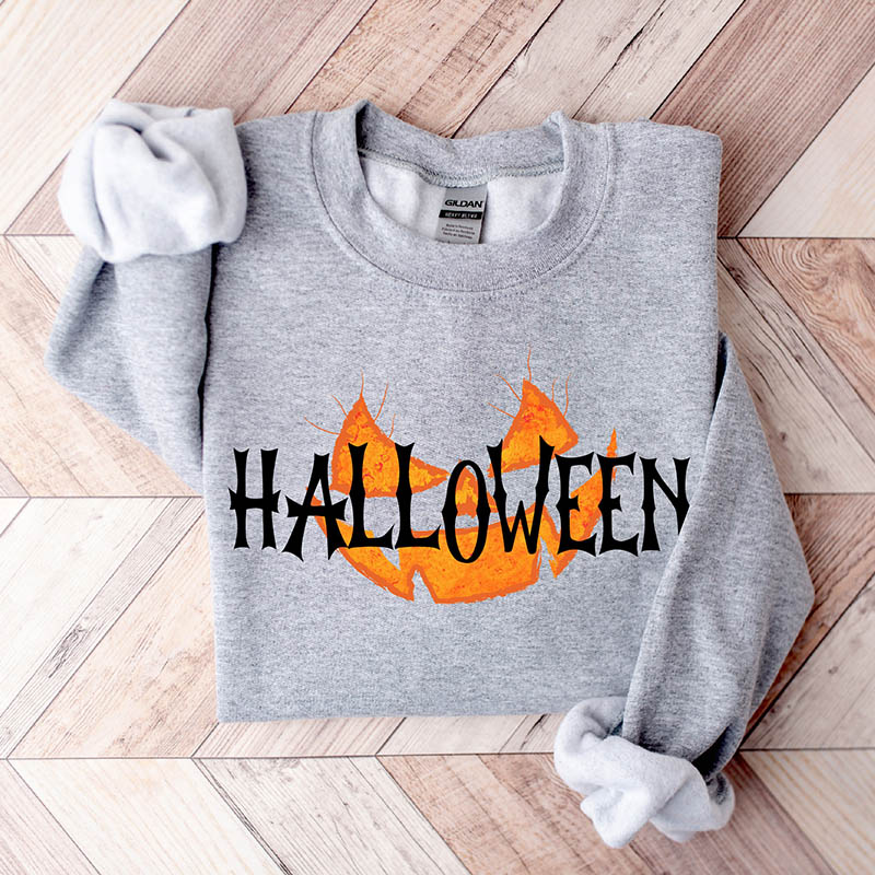 Halloween Pumpkin Face Sweatshirt