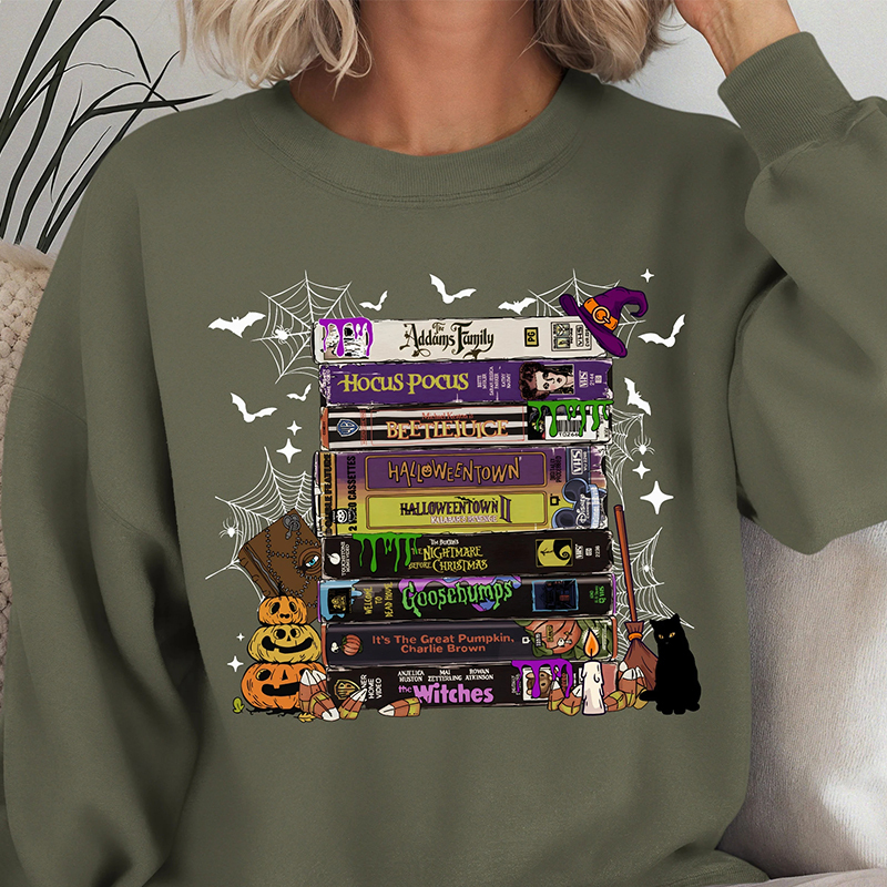 Vintage Halloween VHS Movies Sweatshirt
