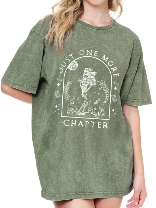Vintage Just One More Chapter Novel Washed T-Shirt
