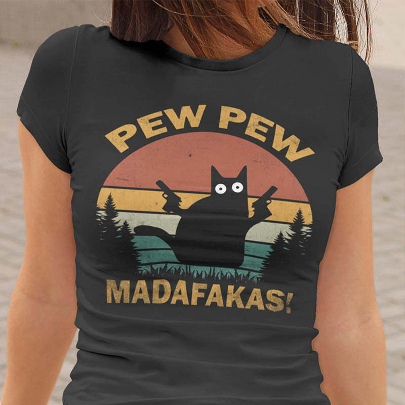 Funny Crazy Cat T-Shirt-lovefitte