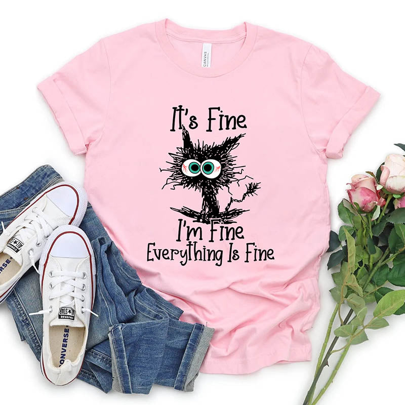 It's Fine I'm Fine Everything Is Fine T-Shirt-lovefitte