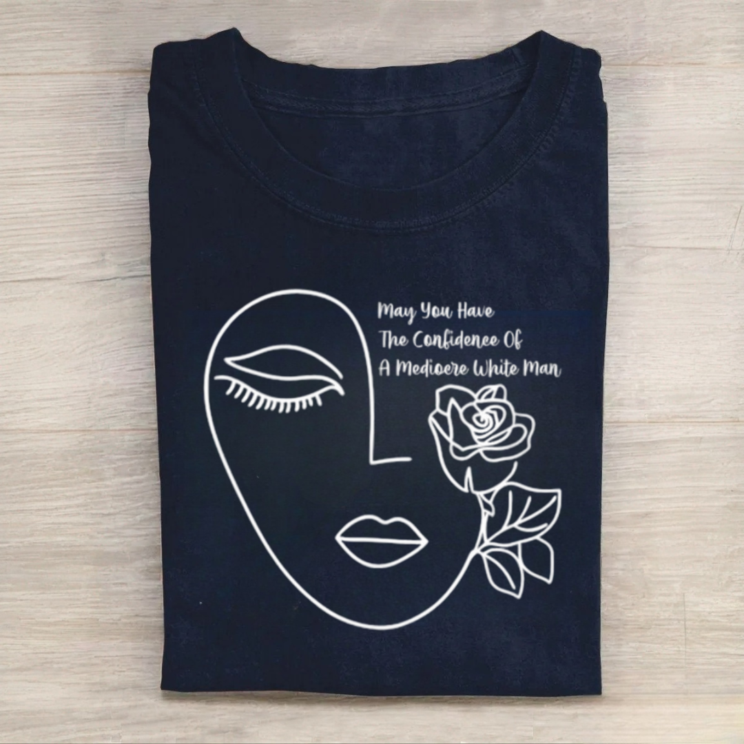 Feminist Rose Line Art Tshirt