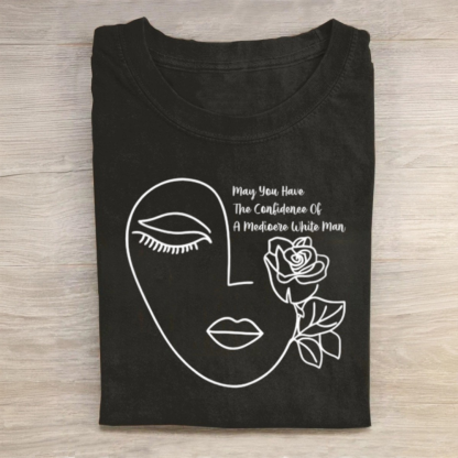 Feminist Rose Line Art Tshirt