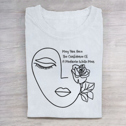 Feminist Rose Line Art Tshirt