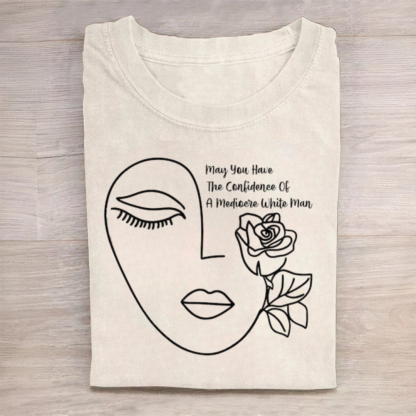 Feminist Rose Line Art Tshirt