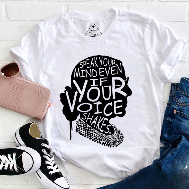 Speak Your Mind Even If Your Voice Shakes Teacher T-Shirt
