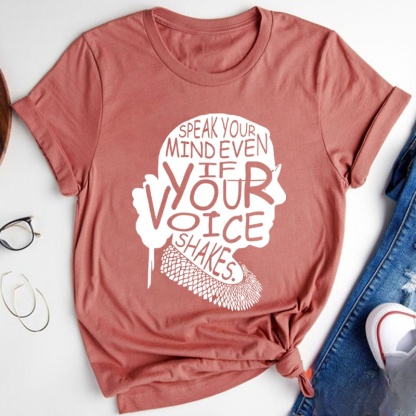Speak Your Mind Even If Your Voice Shakes Teacher T-Shirt