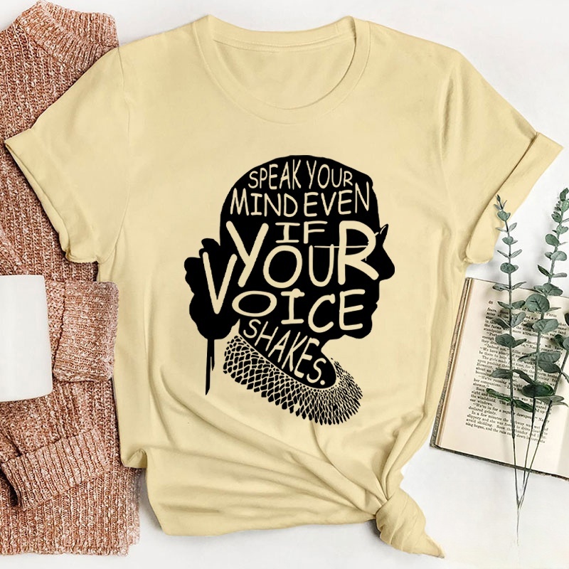 Speak Your Mind Even If Your Voice Shakes Teacher T-Shirt