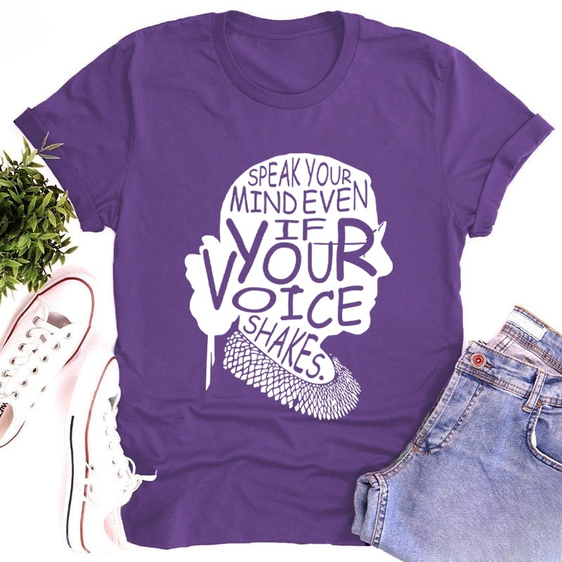 Speak Your Mind Even If Your Voice Shakes Teacher T-Shirt