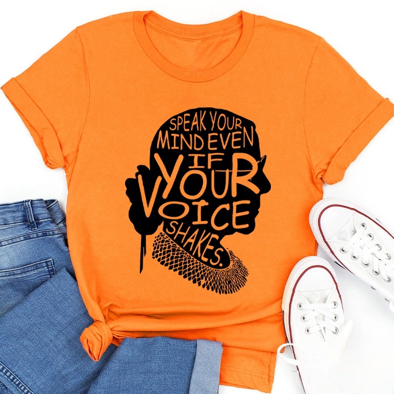 Speak Your Mind Even If Your Voice Shakes Teacher T-Shirt