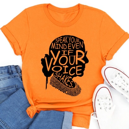 Speak Your Mind Even If Your Voice Shakes Teacher T-Shirt