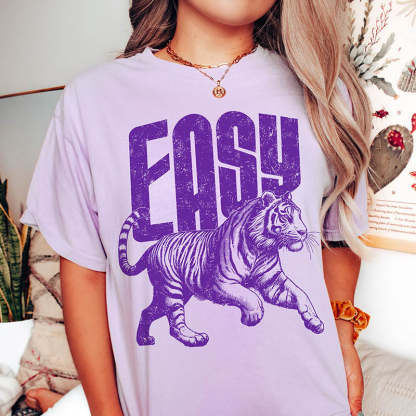 Funny Retro Tiger Summer T-Shirt-lovefitte