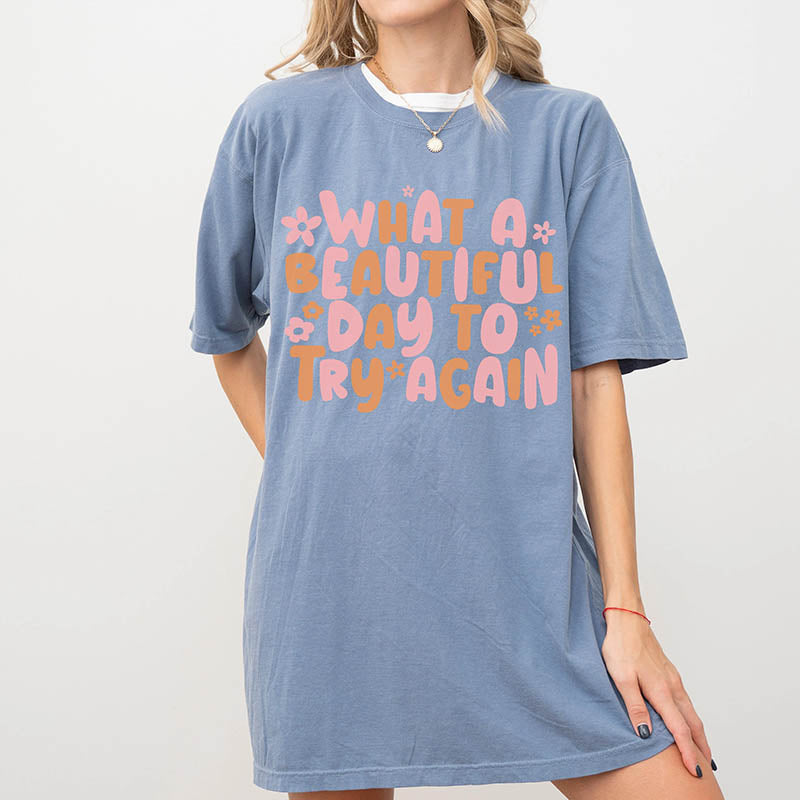 It's A Beautiful Day Oversized T-Shirt-lovefitte